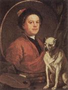 HOGARTH, William The Painter and his Pug china oil painting artist